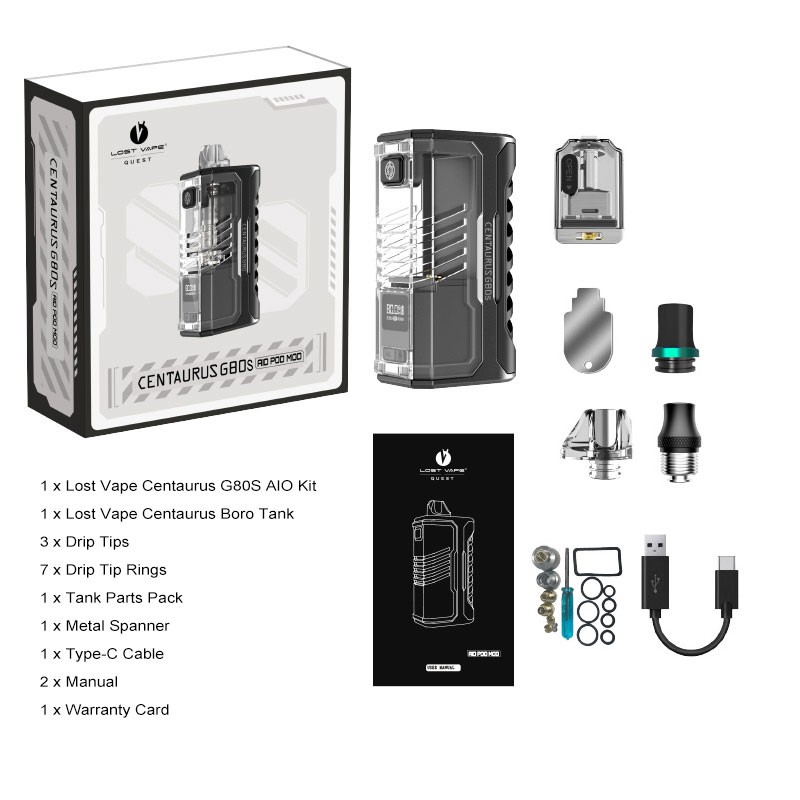 Lost Vape Centaurus G80S AIO package