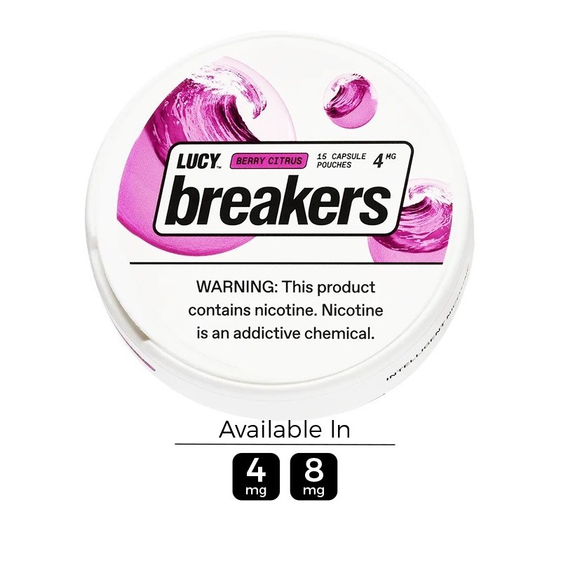 Lucy Breakers Berry Citrus Capsule Pouches (15 Pouches/Can) | Vapesourcing