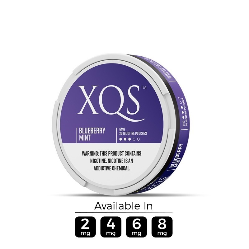 XQS Slim Format Blueberry Mint Nicotine Salt Pouches