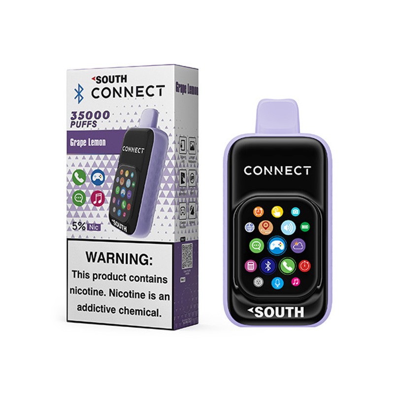 SOUTH CONNECT 35000 PUFFS DISP 5CT - GRAPE LEMON