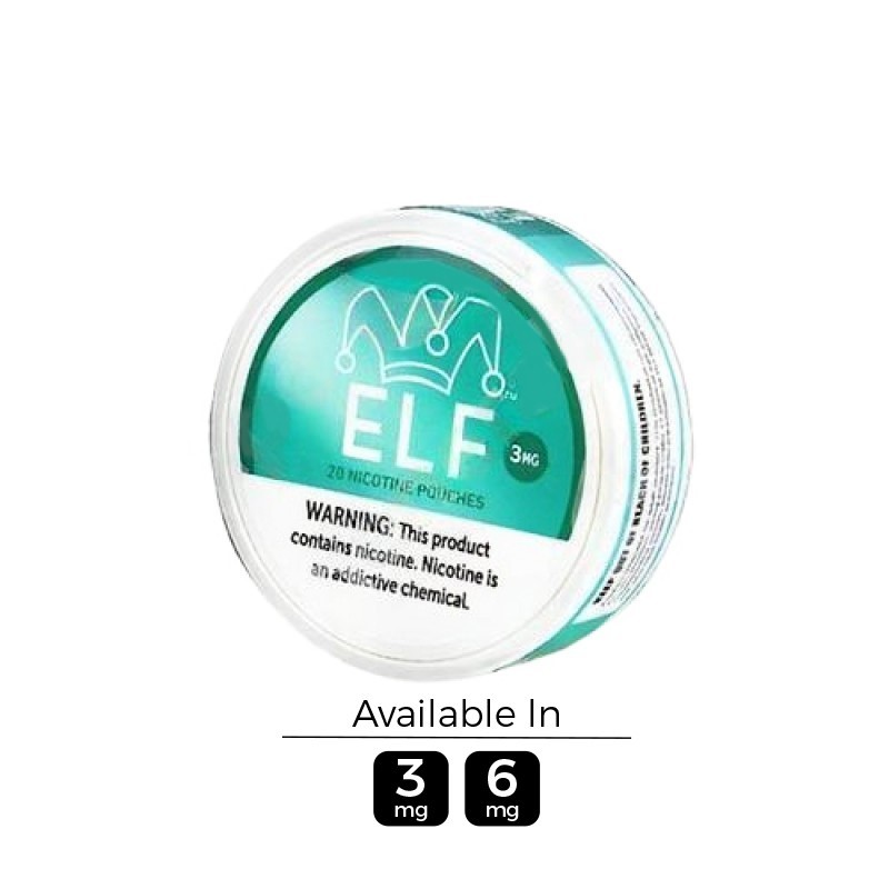 Elf Miami Mint Nicotine Pouches (20 Pouches/Can) | Vapesourcing