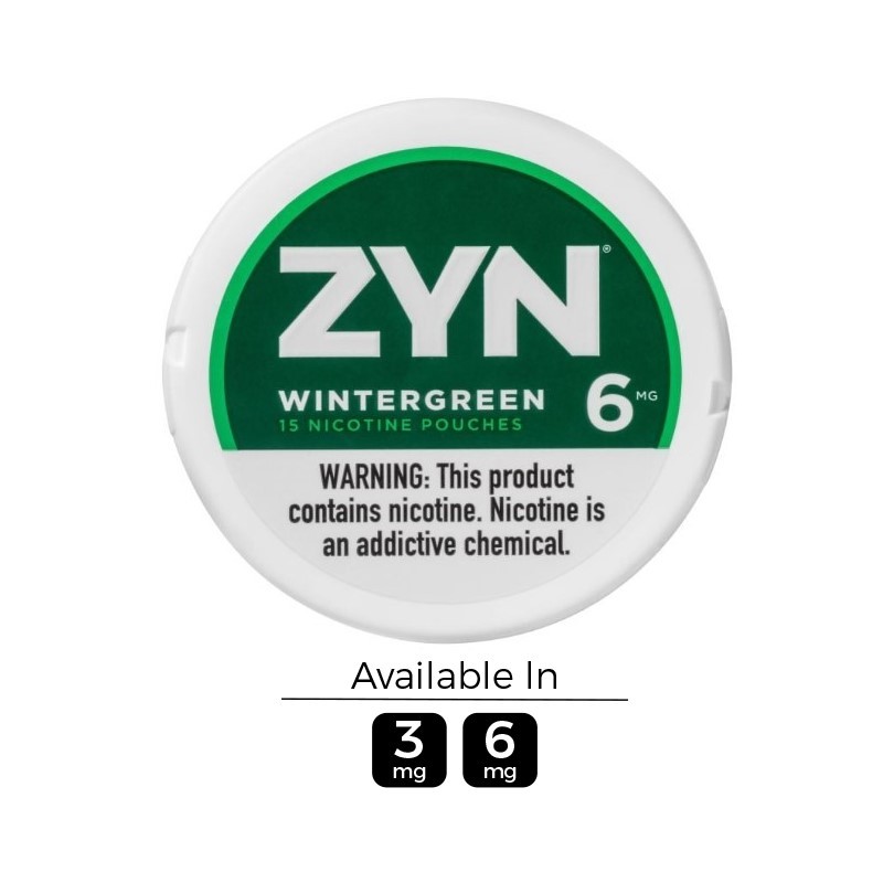 6mg ZYN Wintergreen Nicotine Pouches