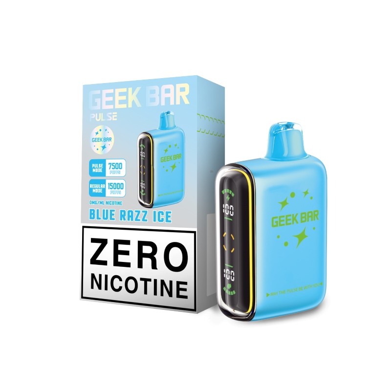 blue razz ice Geek Bar Pulse Zero Nicotine