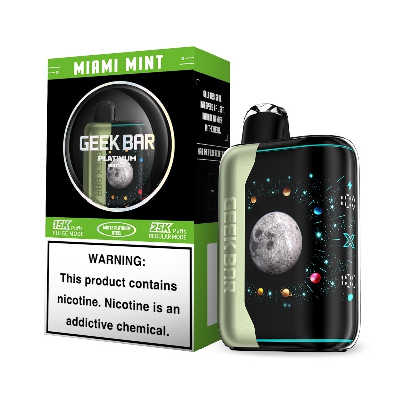 miami mint Geek Bar Pulse X 25K Platinum Edition