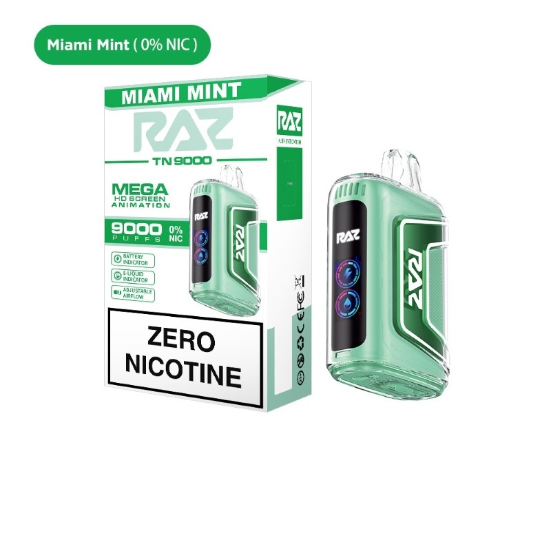 miami mint RAZ TN9000 Nicotine Free