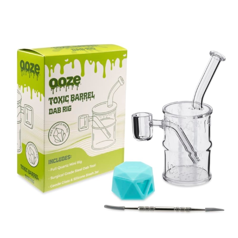 Ooze Toxic Barrel Quartz Mini Dab Rig  package