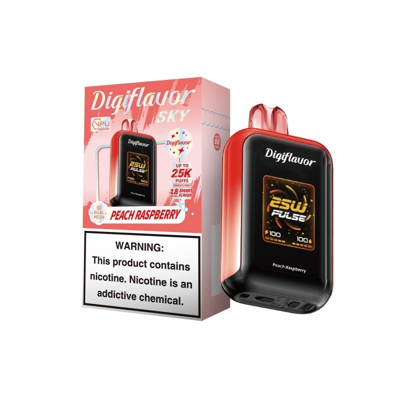 peach raspberry Geek Bar Digiflavor Sky 25000