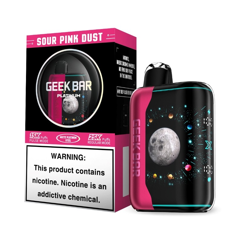 sour pink dust Geek Bar Pulse X 25K Platinum Edition