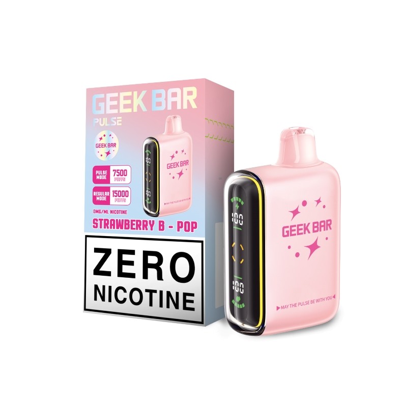 strawberry blow pop Geek Bar Pulse Zero Nicotine