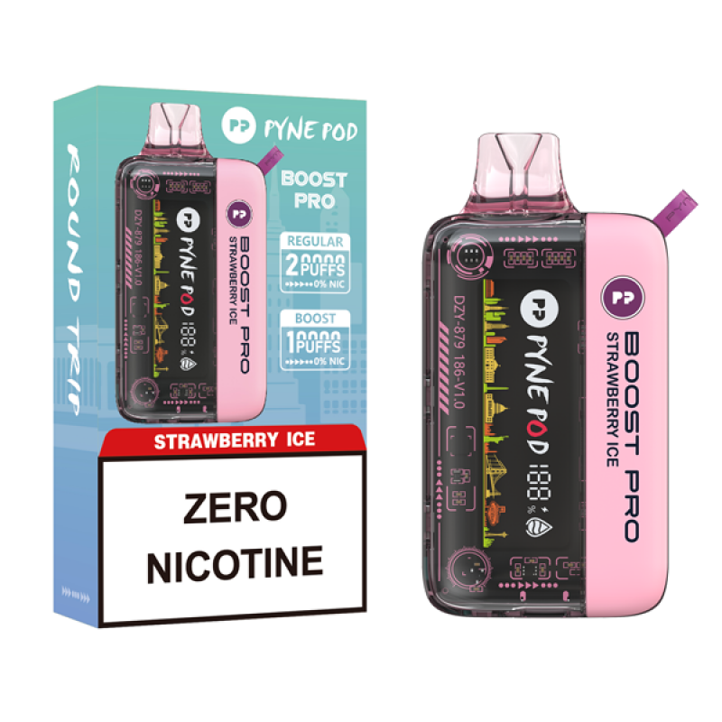 strawberry ice Pyne Pod Boost Pro 20K Zero Nicotine