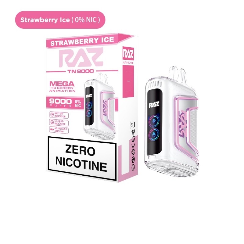 strawberry ice RAZ TN9000 Nicotine Free