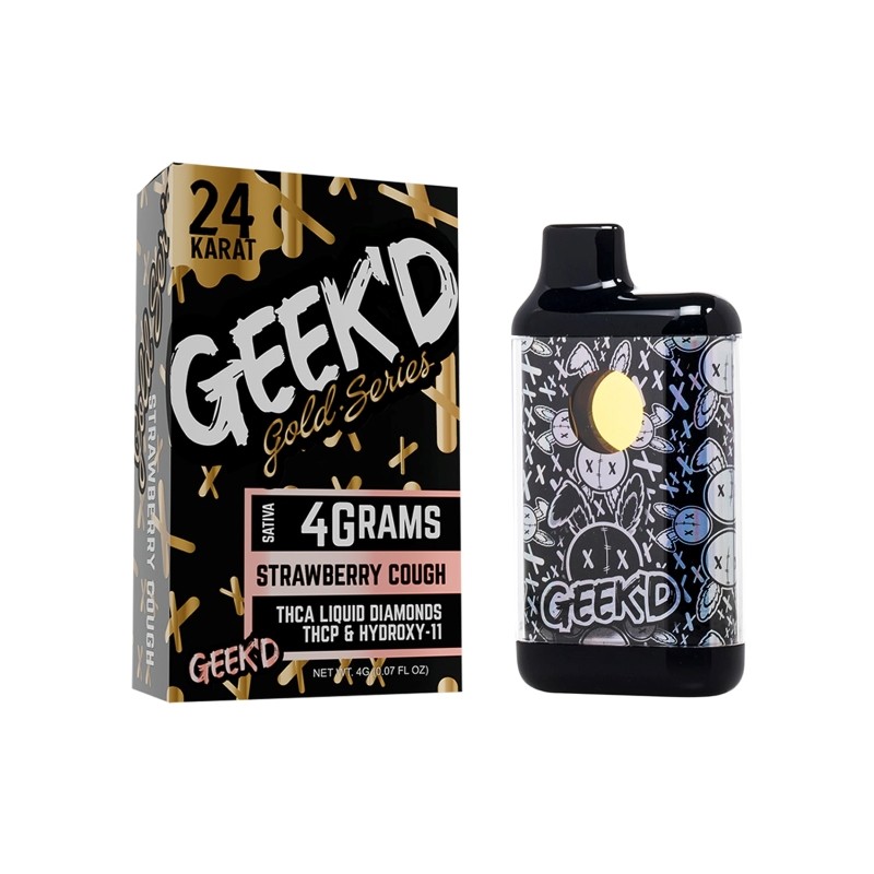 strawberry cough geekd 24k gold series thc-a liquid diamonds