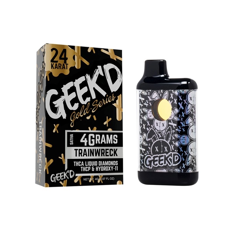 trainwreck geekd 24k gold series thc-a liquid diamonds