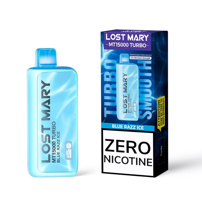 blue razz ice lost mary mt15000 turbo nicotine free