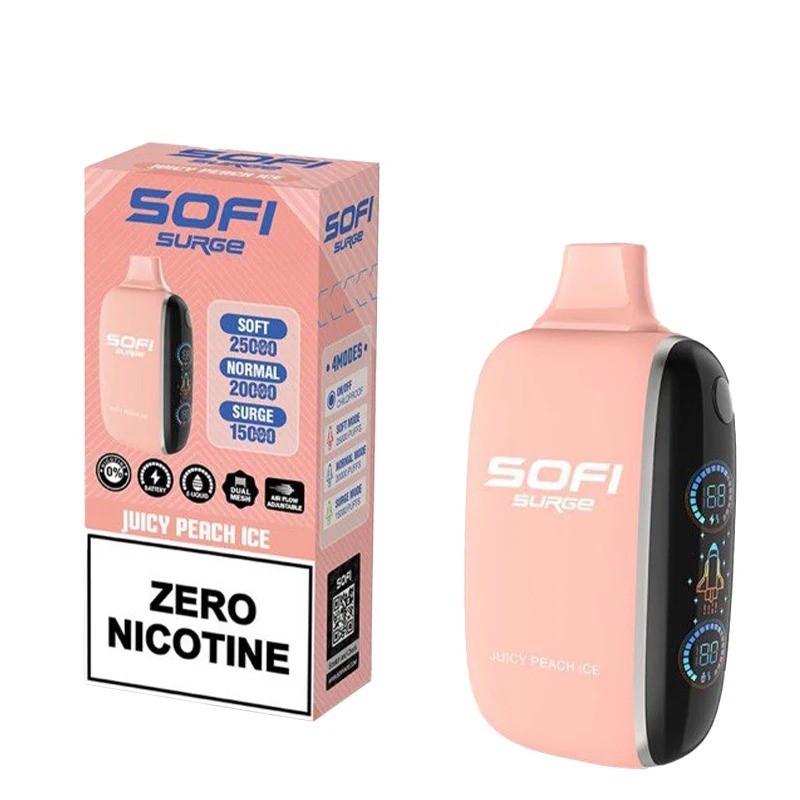 juicy peach ice sofi surge zero nicotine