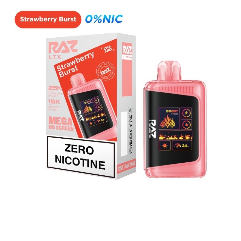 strawberry burst raz dc25000 zero nicotine