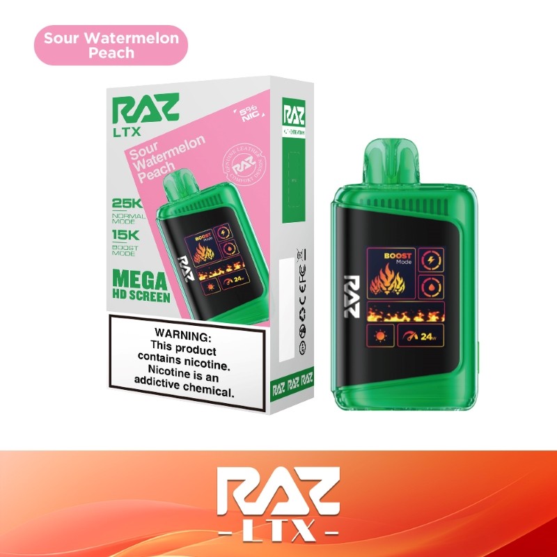 sour watermelon peach raz ltx 25k