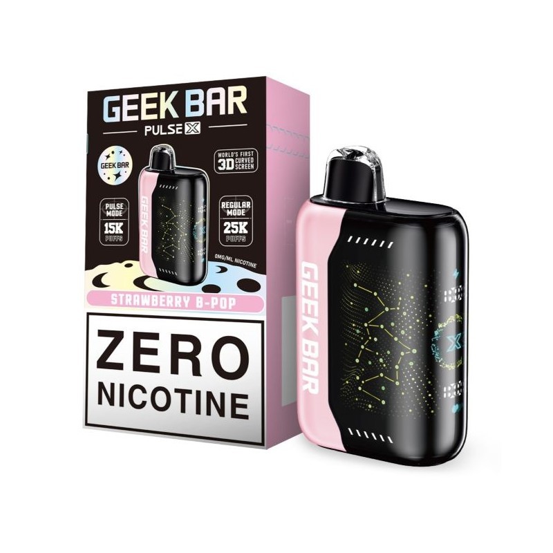 strawberry b pop geek bar pulse x 25k zero nicotine