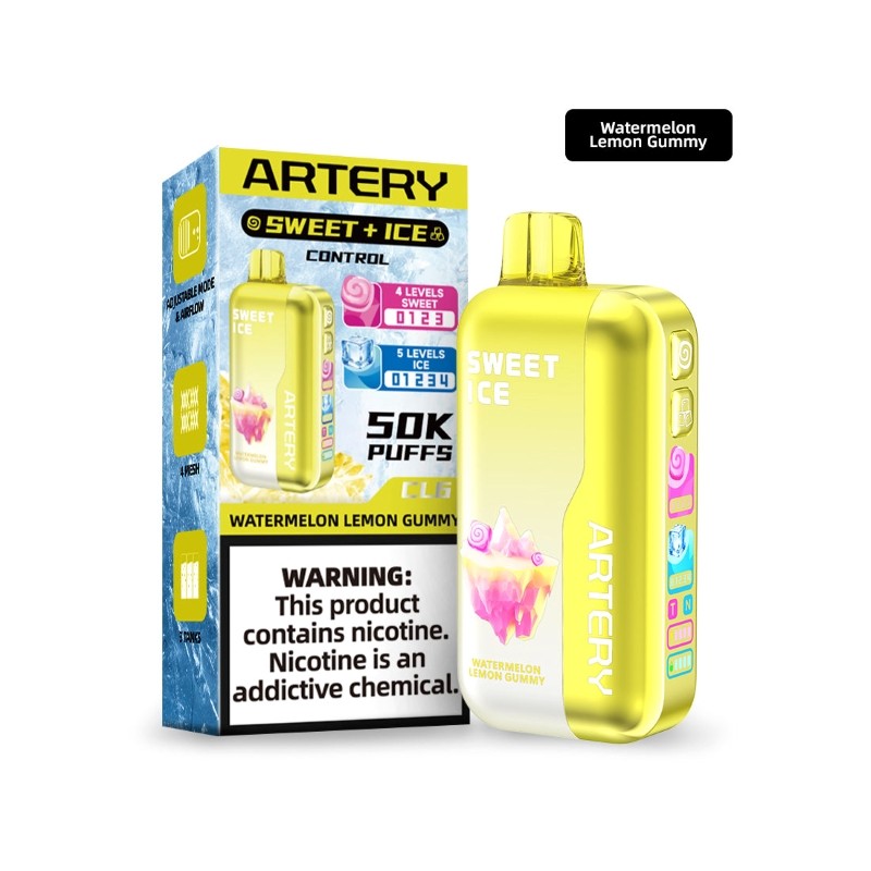 watermelon lemon gummy artery cl6 sweet & ice control 50k