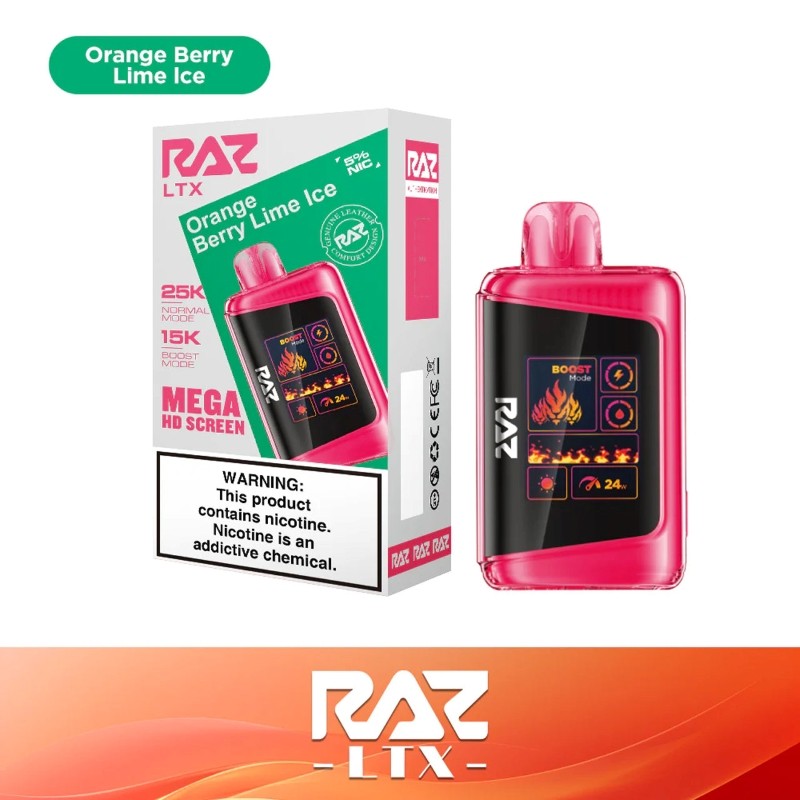 orange berry lime ice raz ltx 25k