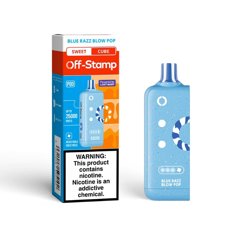 blue razz blow pop off-stamp sweet cube 25k