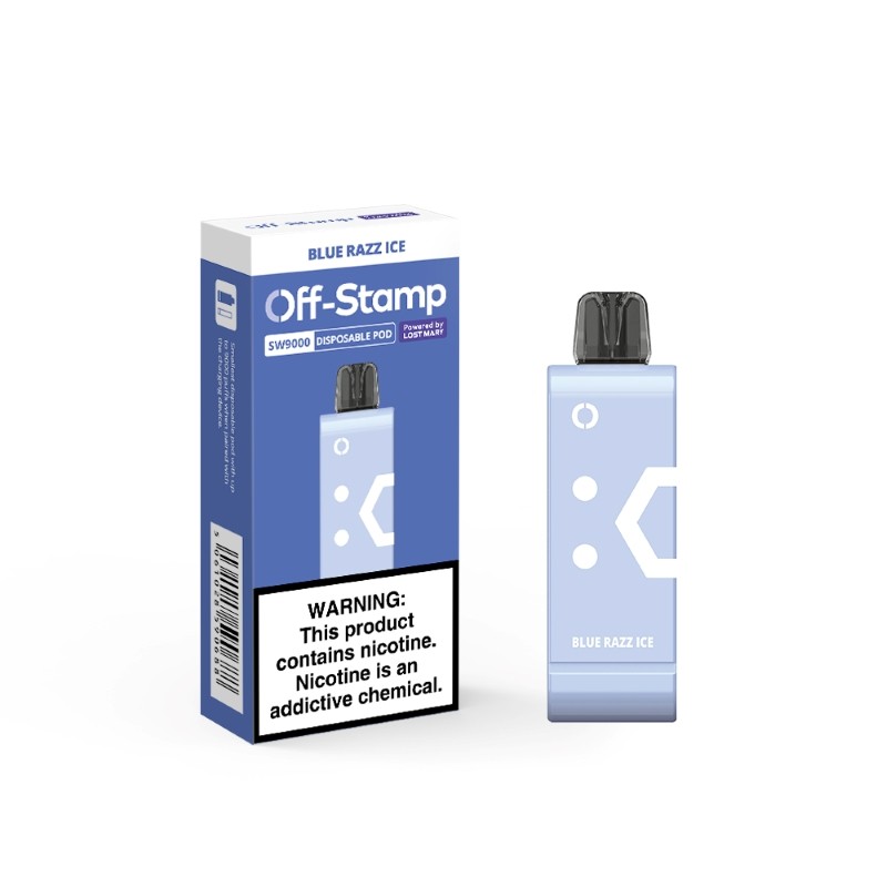 blue razz ice off-stamp sw9000 disposable pod