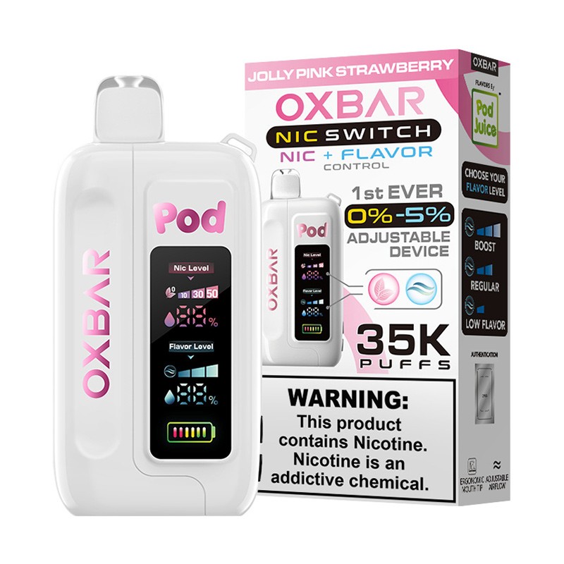 jolly pink strawberry oxbar x pod juice nic switch 35k