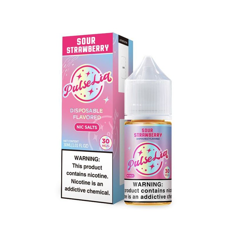 30mg sour strawberry pulse liq e-juice