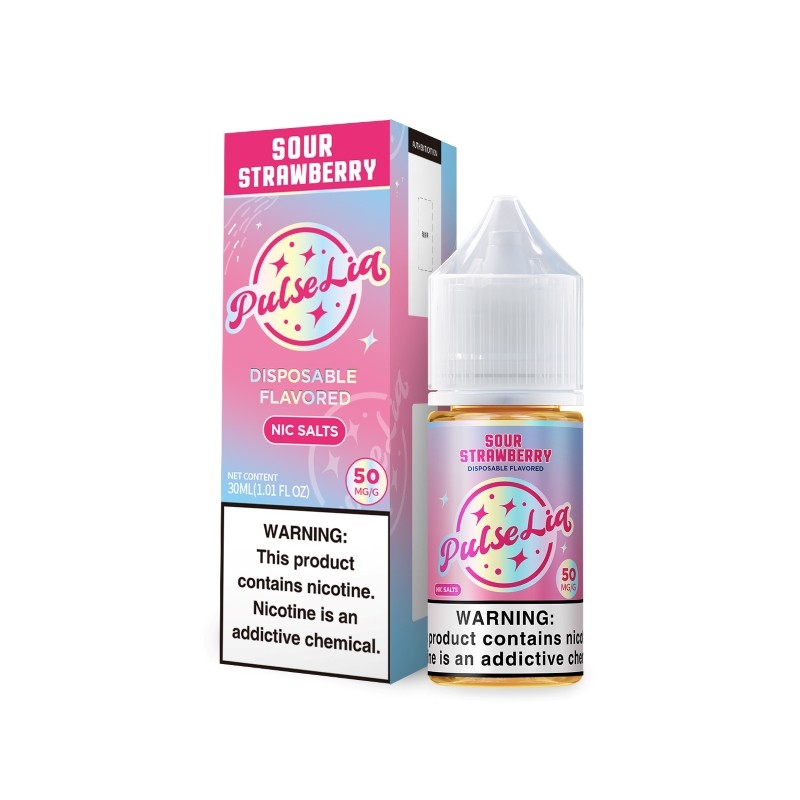 50mg sour strawberry pulse liq e-juice