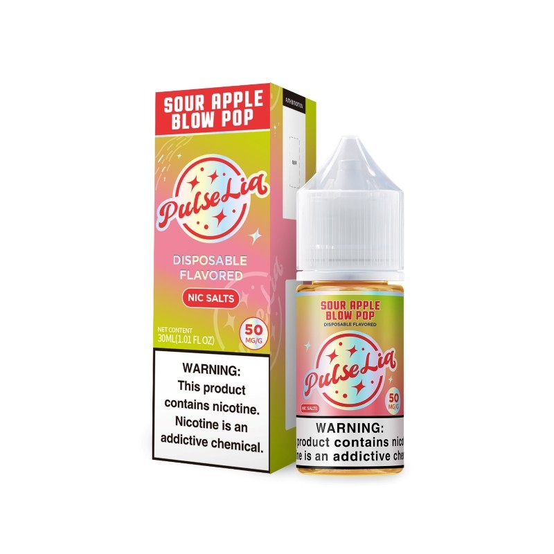 pulse liq salt sour apple b pop e-juice