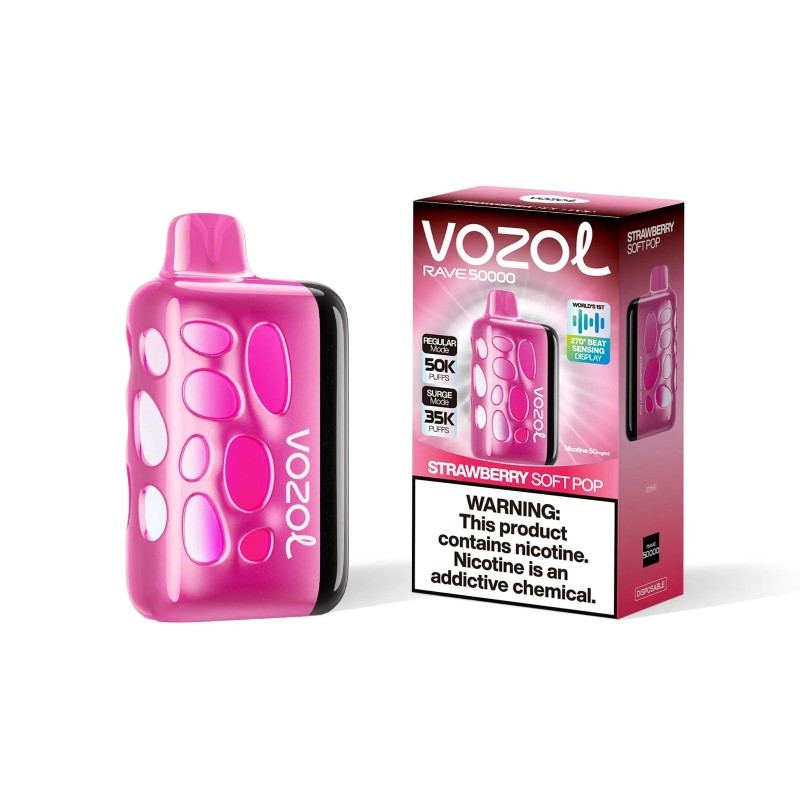 strawberry soft pop vozol rave 50k