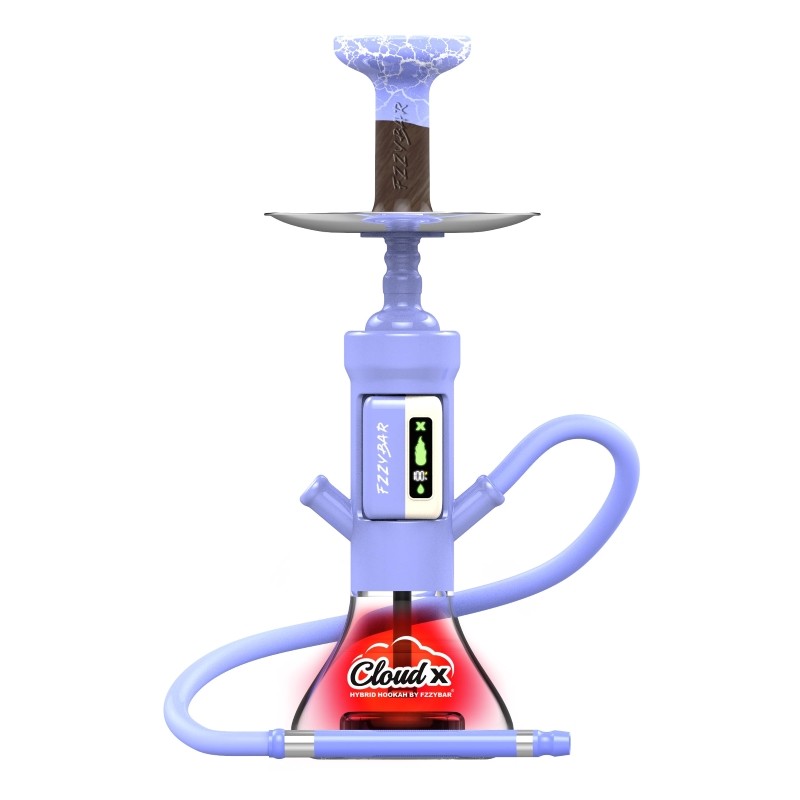 periwinkle purple fzzybar cloud x hybrid hookah