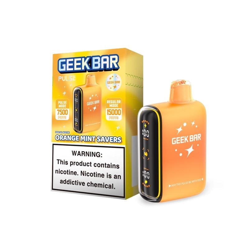 orange mint savers geek bar pulse 15000 savers edition