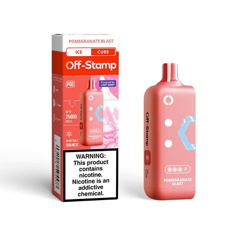 pomegranate blast off-stamp x cube ice cube