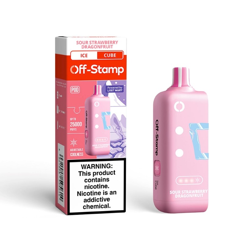sour strawberry dragonfruit off-stamp x cube ice cube