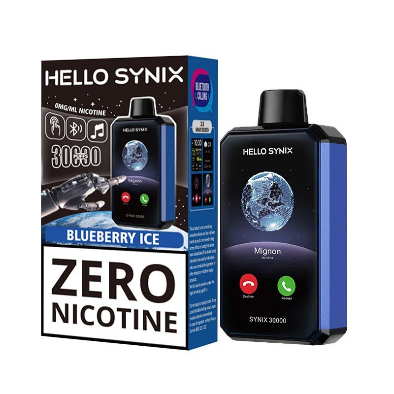 blueberry ice hello synix 30k zero nicotine