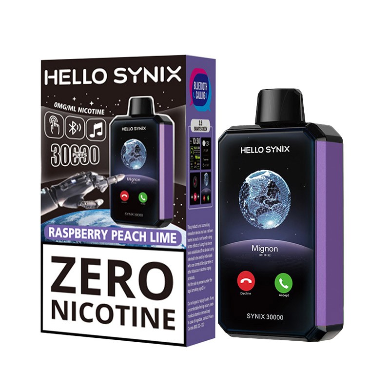 raspberry peach lime hello synix 30k zero nicotine
