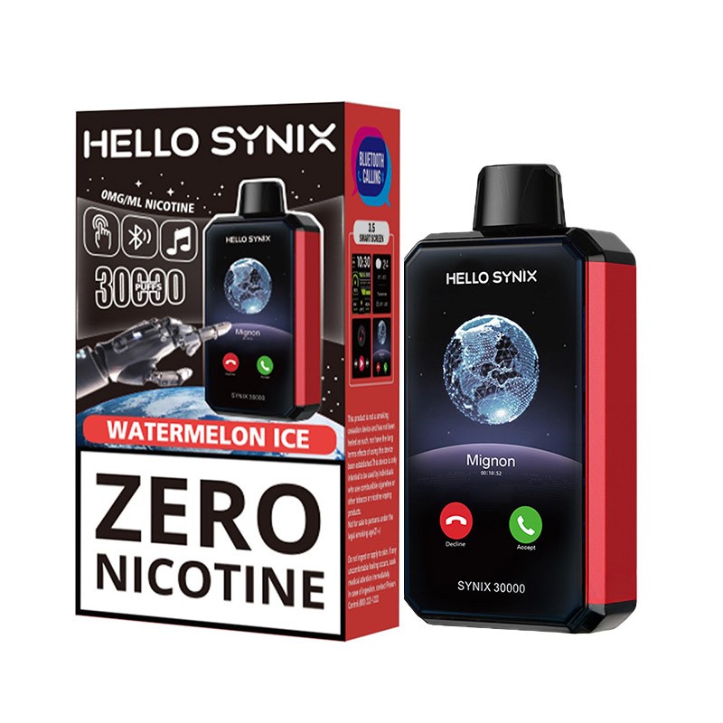 watermelon ice hello synix 30k zero nicotine
