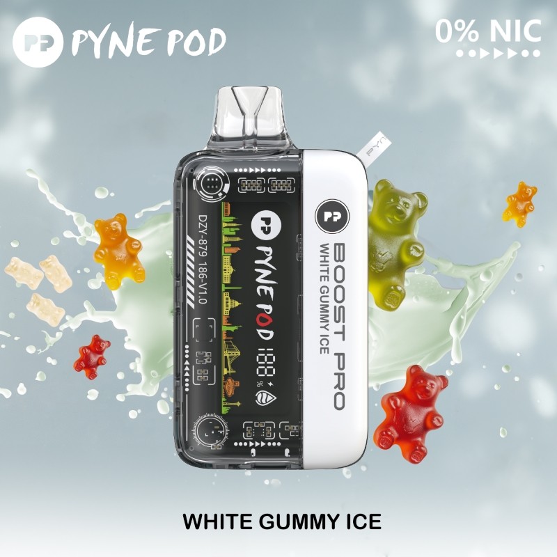 white gummy ice pyne pod boost pro 20k zero nicotine