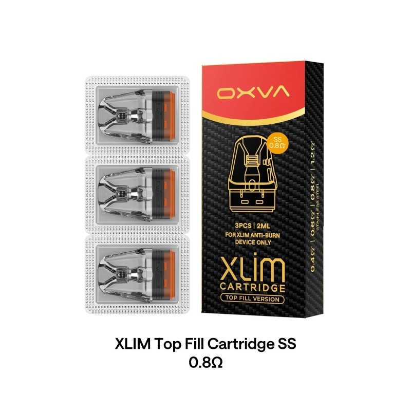 0.8ohm oxva xlim top fill ss replacement pod
