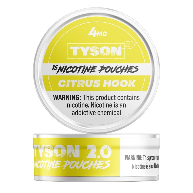 citrus hook 4mg tyson 2.0 nicotine pouches