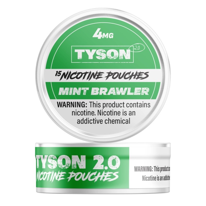 mint brawler 4mg tyson 2.0 nicotine pouches