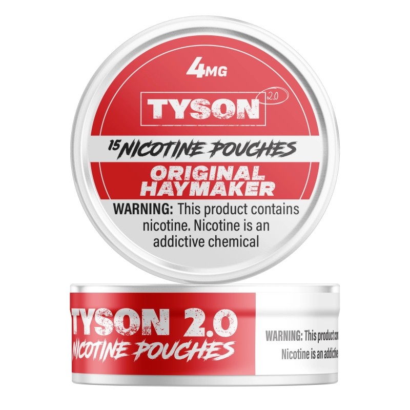 original haymaker 4mg tyson 2.0 nicotine pouches