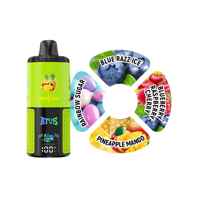 blue razz ice/rainbow sugar/pineapple mango/blueberry atvs 60k