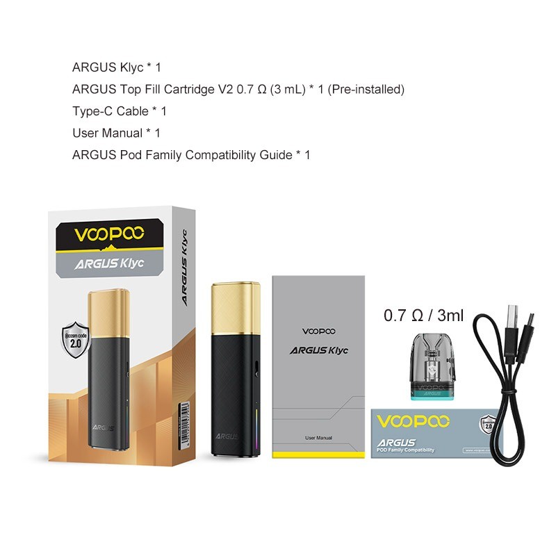 voopoo argus klyc package