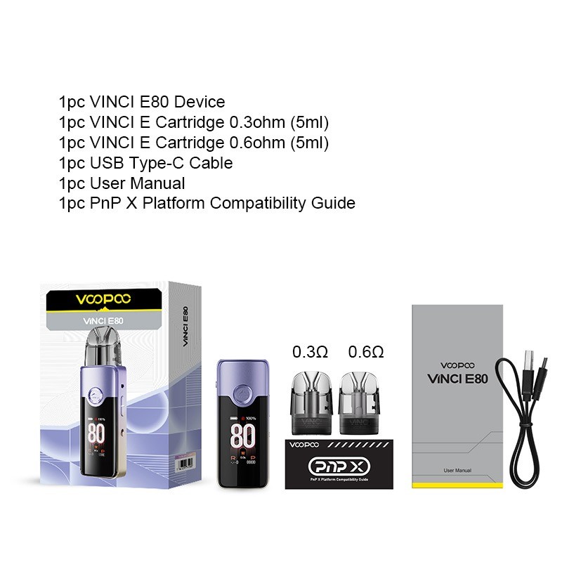 voopoo vinci e80 package