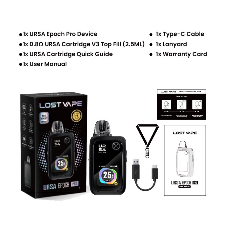 lost vape ursa epoch pro package