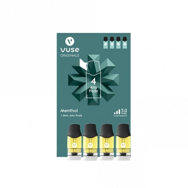 menthol vuse alto pre-filled nicotine replacement pod cartridge