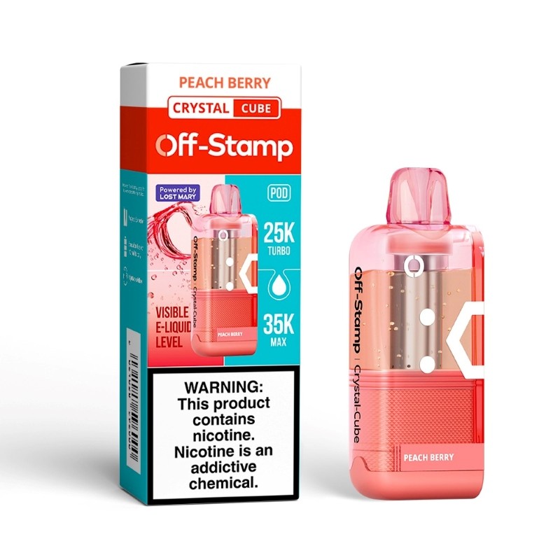 peach berry off stamp crystal cube pod