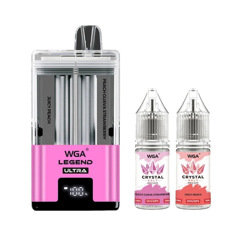 peach guava strawberry&juicy peach wga legend ultra 30k